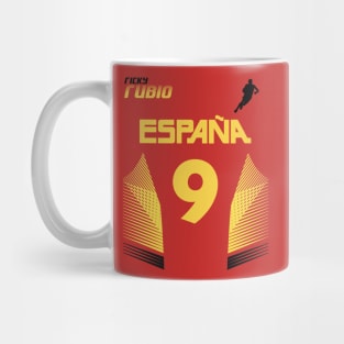 Ricky Rubio Retro Spain Euro National Basketball Fan Art Mug
